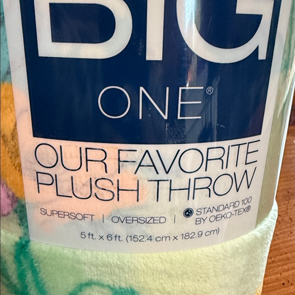 The Big One Multicolor Plush Throw-Floral print - Picture 8 of 9